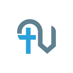 Letter tv logo, vector design template