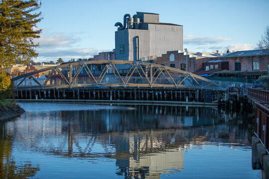 Bridge over the river in Petaluma,California