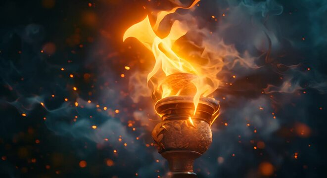 A torch symbolizing enlightenment or leadership