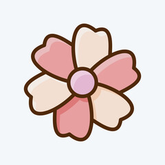 Icon Sakura. suitable for Japanese symbol. flat style. simple design editable. design template vector. simple illustration