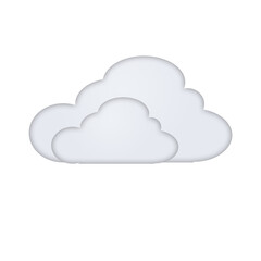 Illustrated cloud flat graphic style