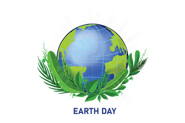 Happy earth day eco friendly concept design