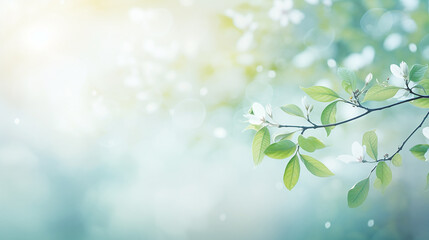 art abstract blurred beautiful spring background with blurred sunlight at the background