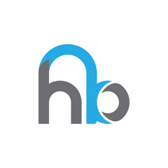 Letter hb logo, vector design template