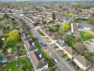 High Angle View of Historical Oxford City of England United Kingdom. March 23rd, 2024