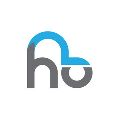 Letter ho logo, vector design template