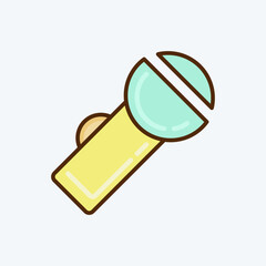 Icon Pocket Torch. suitable for House symbol. flat style. simple design editable. design template vector. simple illustration