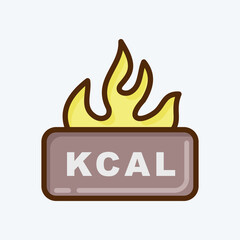 Icon Calories. suitable for Healthy symbol. flat style. simple design editable. design template vector. simple illustration