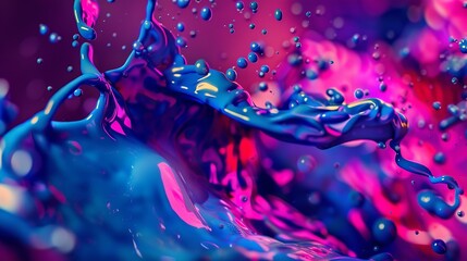 Attractive Wallpaper Colorful Splash Paint Be