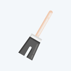 Icon Broom. suitable for Halloween symbol. flat style. simple design editable. design template vector. simple illustration