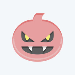 Icon Pumpkin. suitable for Halloween symbol. flat style. simple design editable. design template vector. simple illustration