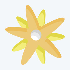 Icon Edelweiss. suitable for education symbol. flat style. simple design editable. design template vector. simple illustration