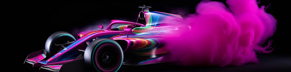  A colorful car with smoke coming out of it © Дмитрий Симаков