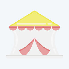 Icon Circus. suitable for education symbol. flat style. simple design editable. design template vector. simple illustration