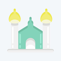 Icon Synagogue. suitable for education symbol. flat style. simple design editable. design template vector. simple illustration
