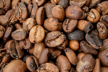 a vey bad quality of roasted coffee beans