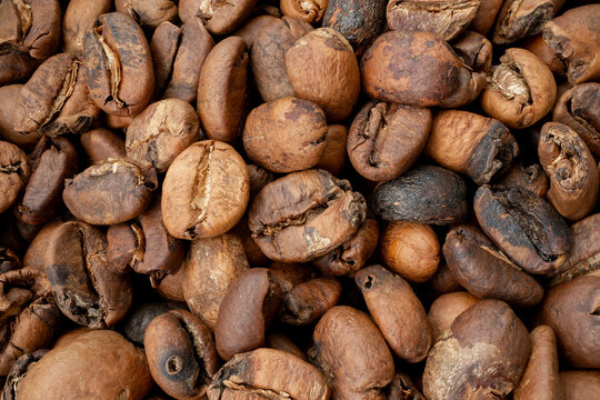a vey bad quality of roasted coffee beans