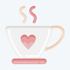 Icon Hot Drinks. suitable for flu symbol. flat style. simple design editable. design template vector. simple illustration