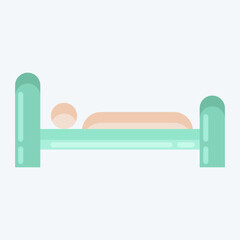 Icon Sleep. suitable for flu symbol. flat style. simple design editable. design template vector. simple illustration