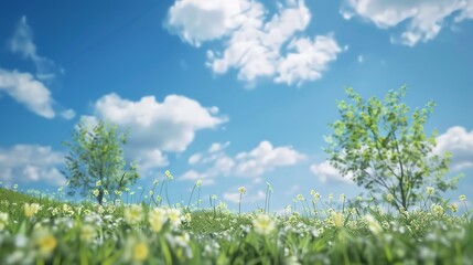 Blue Sky and the Cloudy Background 8K Realistic