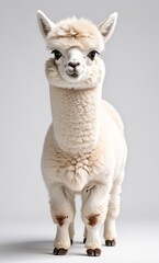alpaca isolated white background