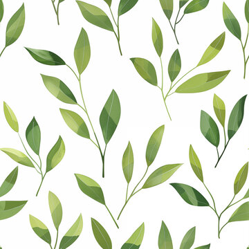a simple leaf pattern - clean seamless tile design - wallpaper and fabric style.