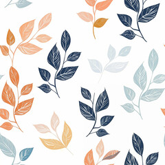 a simple leaf pattern - clean seamless tile design - wallpaper and fabric style.