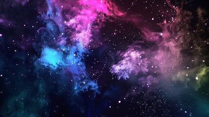 Creative Powder-Inspired Wallpaper with a Black Background