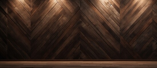 Three bright spotlights shining on a textured wooden wall, casting a warm glow on the wooden floor beneath