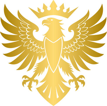 Golden regal eagle heraldry