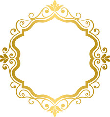 Golden frame, vintage golden frame