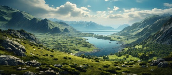 lake on mountain