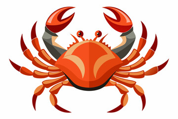 original-color-crab-vector-design-white-background.