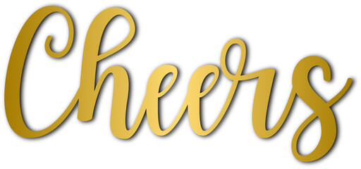 Golden Colored cheers luxurious lettering