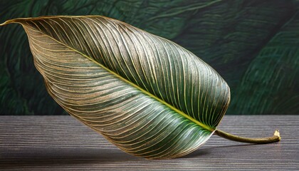 feather on the beach, leaf background with veins and cells