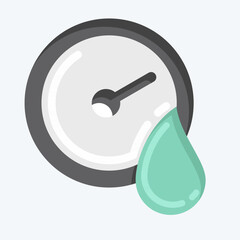 Icon Hygrometer. suitable for education symbol. flat style. simple design editable. design template vector. simple illustration - obrazy, fototapety, plakaty