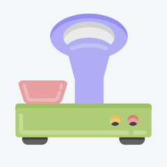 Icon Vintage Scales. suitable for education symbol. flat style. simple design editable. design template vector. simple illustration