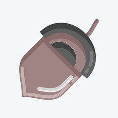 Icon Acorn. suitable for Nuts symbol. flat style. simple design editable. design template vector. simple illustration