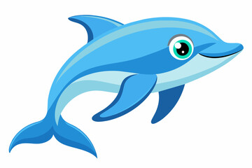 dolphin-color-vector-white-background.
