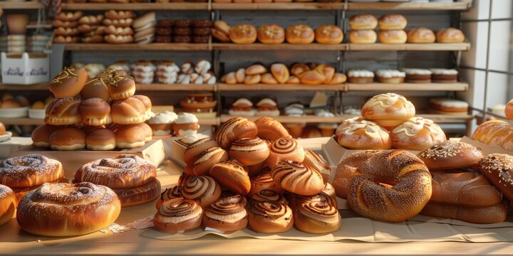 Crusty buns in store for sale