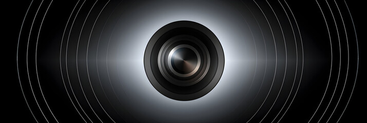 Close-Up View of a Camera Lens Displaying the Concept of Aperture