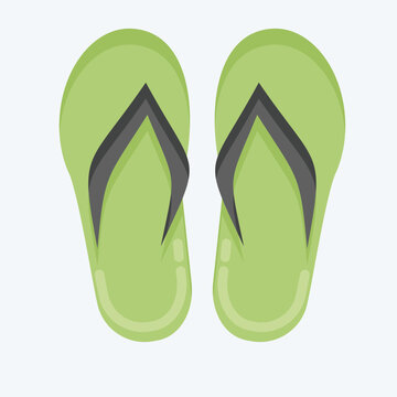 Icon Flip Flops. suitable for Summer symbol. flat style. simple design editable. design template vector. simple illustration