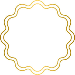 Golden circle scalloped frame