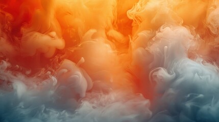 A thick cloud of smoke filling the air - obrazy, fototapety, plakaty