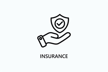 Insurance vector, icon or logo sign symbol illustration