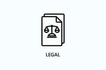 Legal vector, icon or logo sign symbol illustration