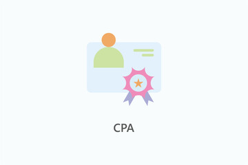 Cpa vector, icon or logo sign symbol illustration