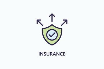 Insurance vector, icon or logo sign symbol illustration