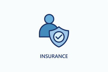 Insurance vector, icon or logo sign symbol illustration