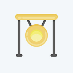 Icon Gong. related to Combat Sport symbol. flat style. simple design editable. simple illustration.boxing